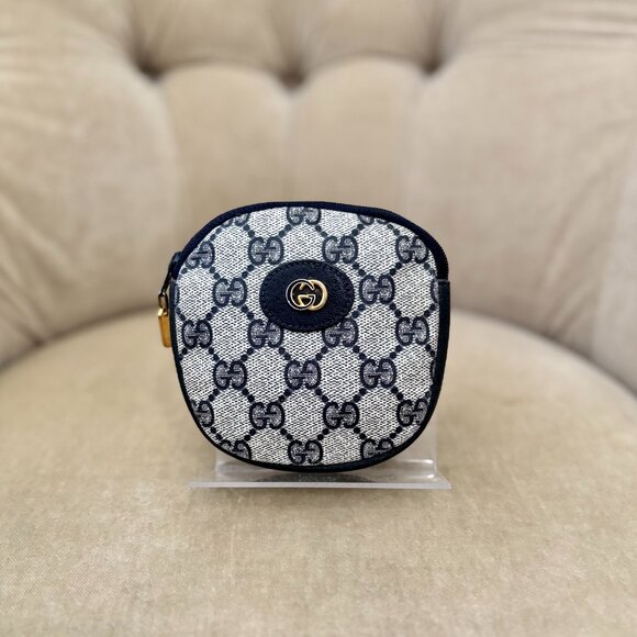 VTG Auth GUCCI Supreme GG Monogram Coated Canvas Pigskin MINI Coin Purse - Picture 2 of 9